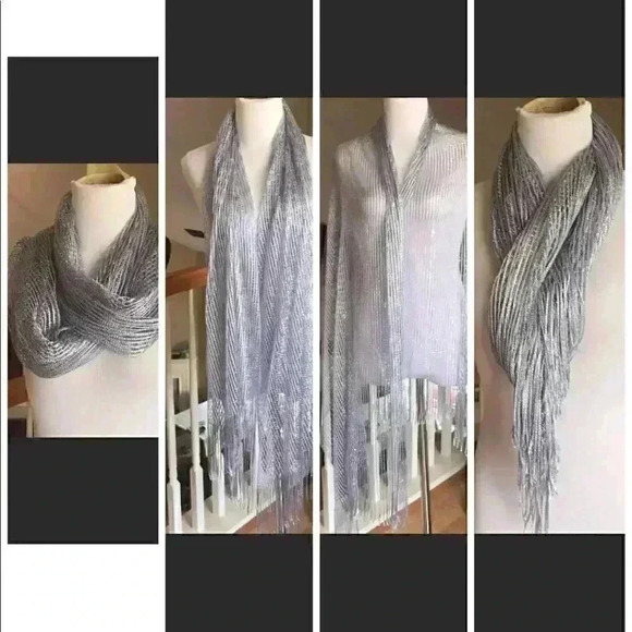 Sparkle silver scarf - Picture 1 of 7